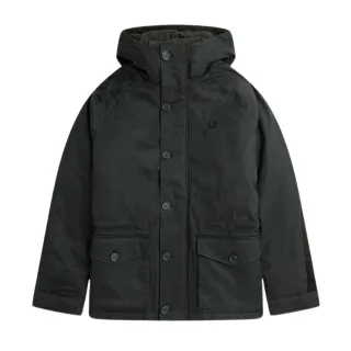 Fred Perry - Kurze, nachtgrüne Parkajacke mit Schnorchel