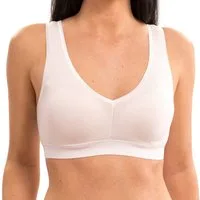 HERMKO Bustier 5420 Baumwolle/Elastan, breite Träger, Weichbund-Abschluss, V-Ausschnitt