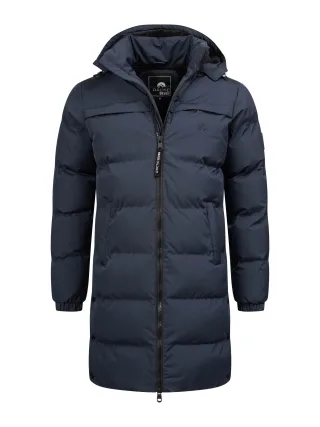 Arctic Seven Herren Winter Parka gesteppt Navy