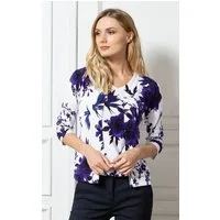 Passioni 2-in-1-Strickjacke Twinset mit Blumenprint