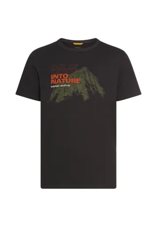 camel active - T-Shirt aus reiner Baumwolle asphalt - Gr. - XL