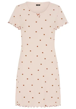 LASCANA - Vivance Dreams VD Rib Nightdress pumpkin aop - Gr. - 38