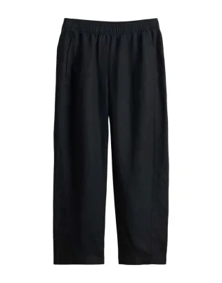 Opus - Relaxed Barrel Fit - Myha Linen schwarz - Gr. - 36