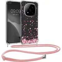 kwmobile Etui Hülle für Xiaomi Redmi Note 14 Pro+ 5G / Redmi Note 14 Pro Plus 5G, Silikon Handyhülle mit Kette - Handykette Handyband