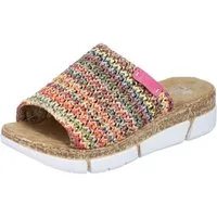 Rieker Pantolette, Keilabsatz, Sommerschuh, Schlappen im Sommerlook
