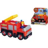 Feuerwehrmann Sam Jupiter mit Sam Figur, Spielfahrzeug rot/gelb