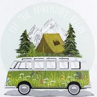 HOME FASHION Papierserviette 20 Servietten Adventure - Auf ins Abenteuer 33x33cm, (20 St)