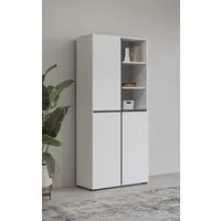 OTTO home Schuhschrank Cross, Höhe 183,5cm, modernes griffloses Schuhregal mit 3 Türen Hochschrank mit viel Stauraum, Platz für ca. 24 Paar Schuhe