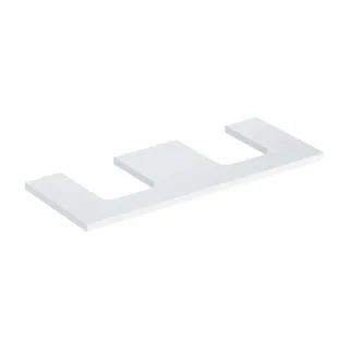 Geberit One Waschtisch-Platte 505335001 120 x 3 x 47 cm, weiß/lackiert hochglänzend, Ausschnitt zweifach