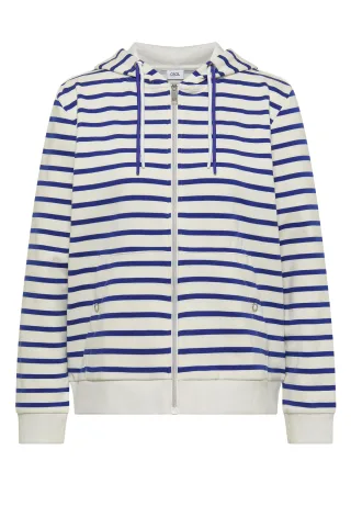 CECIL - Langarm Jacke mit Kapuze und Struktur deep river blue - Gr. - XXL