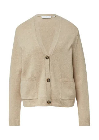 comma - Strickjacke beige - Gr. - 44