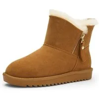 Ara ALASKA Short Zip Winterboots Stiefel aus echtem Lammfell mit Reißverschluss, G-Weite (weit)