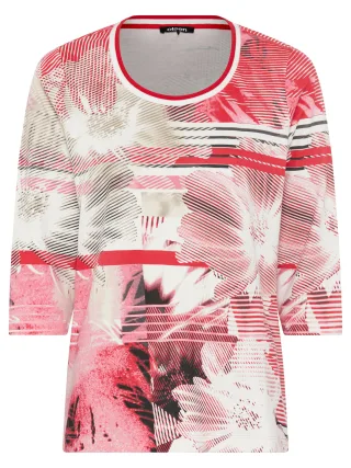 Olsen - T-Shirt Long Sleeves red rose - Gr. - 48