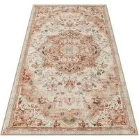 SONGMICS HOME Teppich Vintage, Wohnzimmerteppich, für Wohnzimmer, Küche, Flur, Esszimmer, rechteckig, Höhe: 10 mm, Schlafzimmer, waschbarer Teppich, rutschfester Teppich, 80 x 150 cm