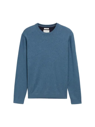Tom Tailor - Basic Strickpullover aus Baumwolle real teal melange - Gr. - XXXL