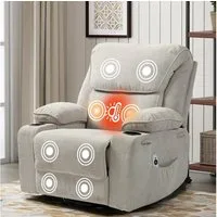 BRTHORY Massagesessel Relaxsessel mit Massagefunktion, Fernsehsessel, 360°drehbar (1-St), Massagesessel mit Liege- und Schaukel-Funktion