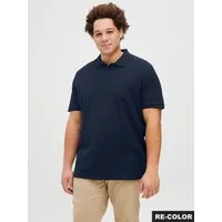 Jack & Jones PlusSize Poloshirt JJEAUSTIN POLO SS NOOS PLS Materialmix, normal geschnitten