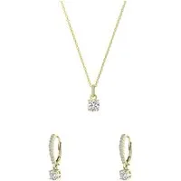 LUCARDI Schmuckset Set - 925 Silber - Gold - Zirkonia - Damen