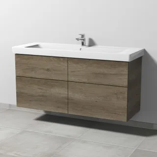 Sanipa 3way Waschtischunterbau zu Villeroy & Boch Subway 2.0 Waschtisch mit 4 Auszügen, Eiche-Nebras SM61637