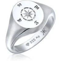 Kuzzoi Siegelring Siegelring Kompass 925 Sterling Silber