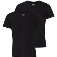 Blend T-Shirt (Packung, 2-tlg., 2er-Pack) klassischer Basic-Look, aus Baumwollmischung, schmale Passform