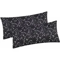 Heubergshop Kissenbezug, (2 Stück), 2er Set 40x80cm Sternzeichen Schwarz Weiß 100% Baumwolle (540/1-40x80)