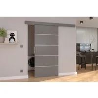 MOEBLO Schiebetür Biscitto (moderne Schiebetür aus 16 mm Laminat, platzsparend, universell links/rechts montierbar, Schiebetüren Gleittüren Schiebetüre Türen auf Schiene Türen), (BxHxT): 76/86/106 x 205 x 1,6 cm