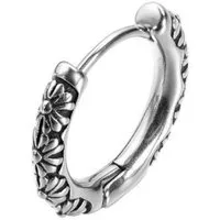 Firetti Single-Creole Schmuck Geschenk Ohrschmuck einzeln Flower Power
