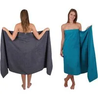 Betz Badetuch 2 Stück Badetücher groß XXL PALERMO Größe 100 x 200 cm, 100% Baumwolle (Set)