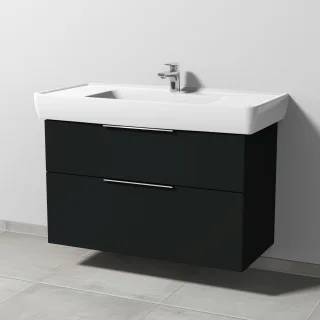 Sanipa 3way Waschtischunterbau zu Laufen Pro A Waschtisch mit 2 Auszügen, Vulkan-Matt UP7591V