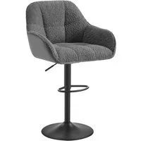 Woltu Barhocker (1 St), höhenverstellbar drehbar, Chenille Cord Metall