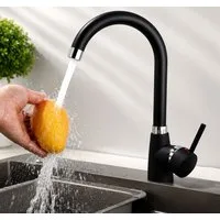 Homeline Küchenarmatur Küchenarmatur 360° Wasserhahn Küche Mischbatterie Spültisch Schwarz