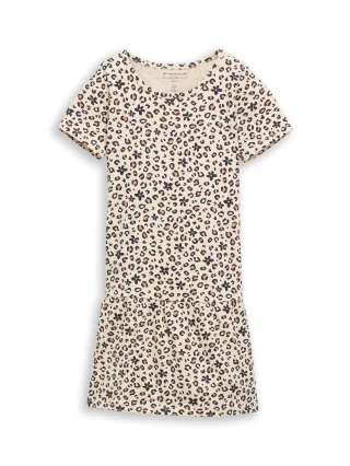 tom tailor kids - Mini-Kleid mit Leo-Muster - Gr. - 116/122