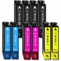 Druckerparadies 10er Pack Druckerpatronen 18 18XL kompatibel mit Epson XP-312 Tintenpatrone (10-tlg)