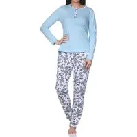 Normann Pyjama Normann Damen Pyjama mit Hose in floralem Print - auch in Übergrößen