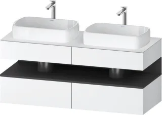 Duravit Qatego Konsolenwaschtischunterbau wandhängend Weiß Matt 1400x550x600 mm - QA4767049180010 QA4767049180010