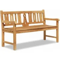Garden Pleasure Gartenbank Gartenbank Teak 3-Sitzer MOIN MOIN mit Leuchtturm Outdoor