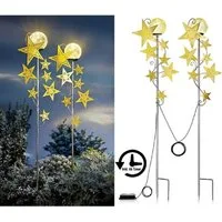 Luna24 simply great ideas... LED Gartenleuchte LED Gartenstecker Sternenzauber 2er Set inkl. Timer, Gartenbeleuchtung