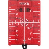 Yato Zielscheibe Laser Zielscheibe rot 75x105x3,2mm, (Laser Zielscheibe rot 75x105x3,2mm, Laser Zielscheibe rot 75x105x3,2mm), mit Magnet