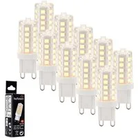 hofstein LED-Leuchtmittel 10er Set Glühbirne G9 Warmweiß nicht dimmbar 3,5 Watt, G9, 3000 Kelvin, 350 Lumen, Filament, G9, Klar