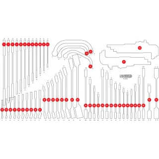 KS Tools Leere Schaumstoffeinlage zu 813.0068 - 813.0068-97