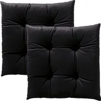 REDBEST Stuhlkissen Stuhlkissen "Kingsville" 2er-Pack, Nicky-Velours Uni