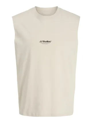 JACK&JONES - JJESOHO SLEEVELESS TEE SN Moonbeam - Gr. - L