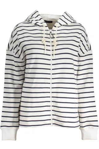 Breton Streifen Zip Hoodie
