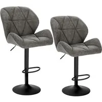 Woltu Barhocker (Set, 2 St), Tresenhocker Designer Hocker mit Rückenlehne