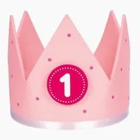 goki Geburtstagskerze Geburtstagskrone rosa (packung, 7-tlg), mit den Zahlen 1 bis 6 verziert
