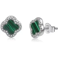 ROUGEMONT Paar Ohrstecker Kleeblatt Damen Glücksbringer Ohrstecker 925 Sterling Silber, Elegantes Clover Design Symbol für Glück, Liebe und positive Energie