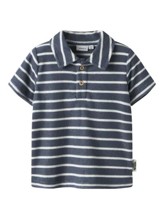 NAME IT - NMMFINTI SS NREG TERRY POLO BOX vintage indigo - Gr. - 110