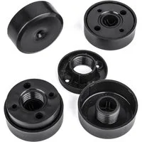 SO-TECH® Möbelfuß GOLF III schwarz rund - Durchmesser 50 mm - mit Bodengleiter, 4 Stück im Set - höhenverstellbar 18 bis 24 mm