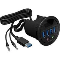 IB-HUB1403A, USB-Hub schwarz